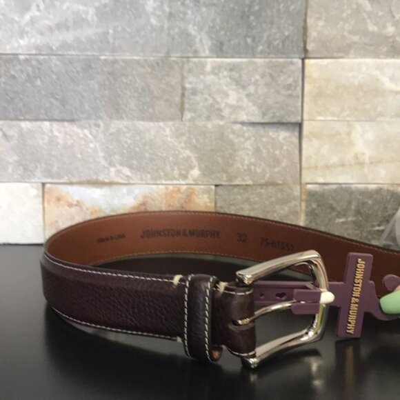 JOHNSTON & MURPHY Calfskin Leather Belt - Picture 4 of 4